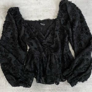 Flounce Sleeve Blouse